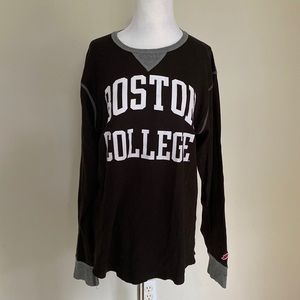 Original League Collegiate Wear Black And Grey Waffle Long Sleeve Shirt Size XL